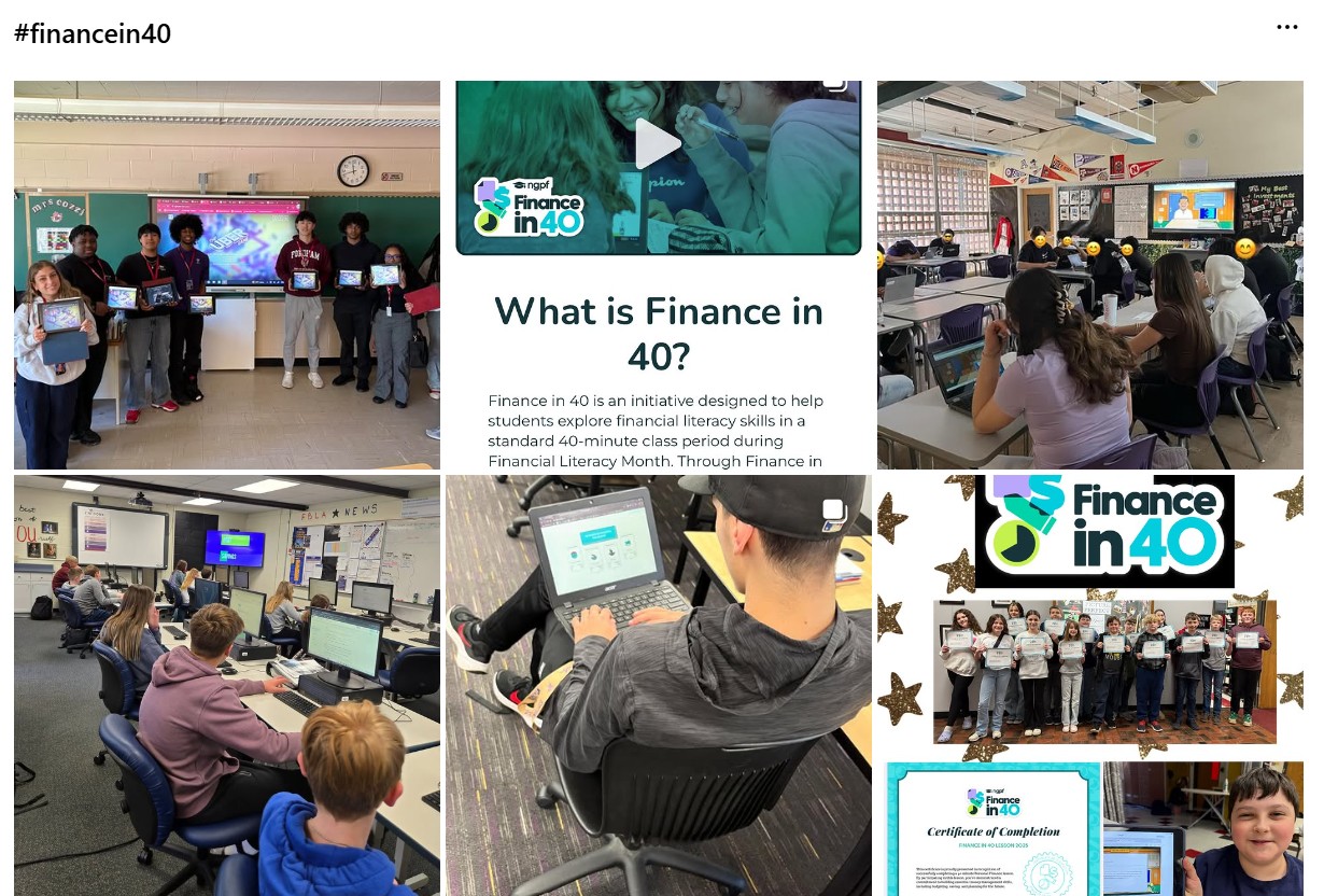 screenshot of finance in 40 images from teachers